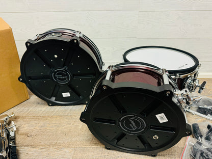 Set of Lemon RED 12” Snare and and (3) 10” Mesh Dual Zone Pads for Roland Alesis Kit