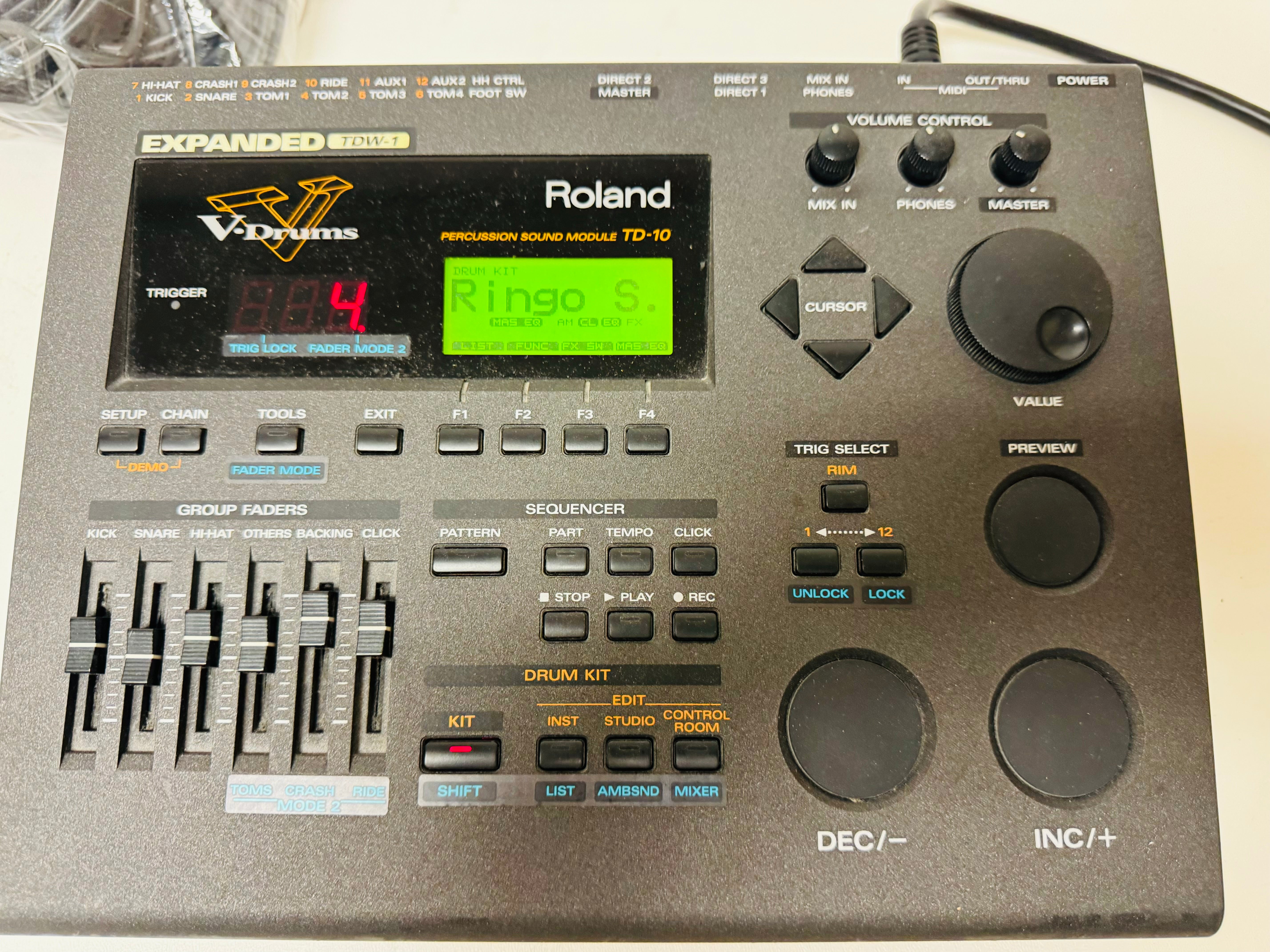 Roland TD-10 Expanded TDW V-Drums Module Power TD10