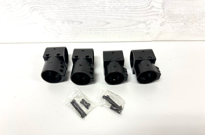 Set of 4 Aluminum T-clamps 40mm Tube Connector Right Angle