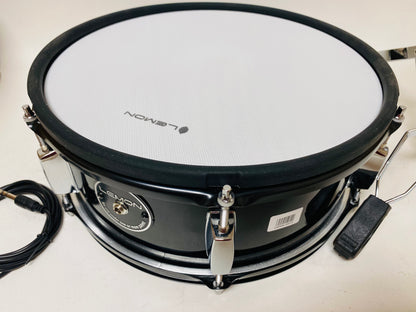 Lemon 13” x 5” Mesh Black Snare W/ Snare stand for Roland or Strike Kit