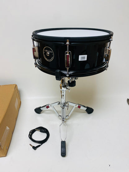 Lemon 13” x 5” Mesh Black Snare W/ Snare stand for Roland or Strike Kit