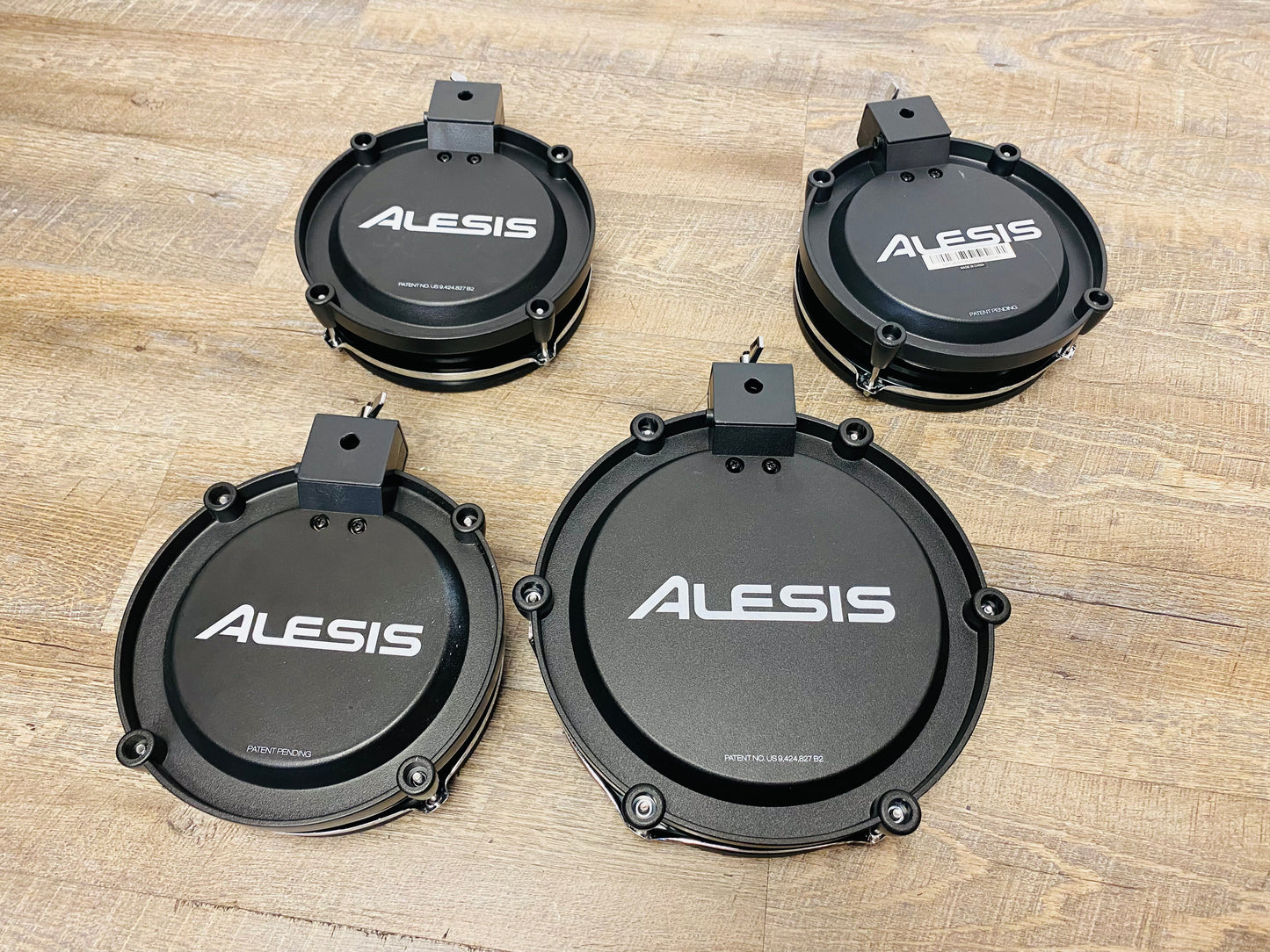 Set of Alesis 10” and (3) 8” Mesh Tom Drum Pads DM MKii