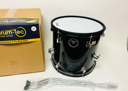 Lemon 13” x 13” BLACK SPARKLE Mesh Floor Tom w Drum-Tec Head for Roland Alesis Strike Kit