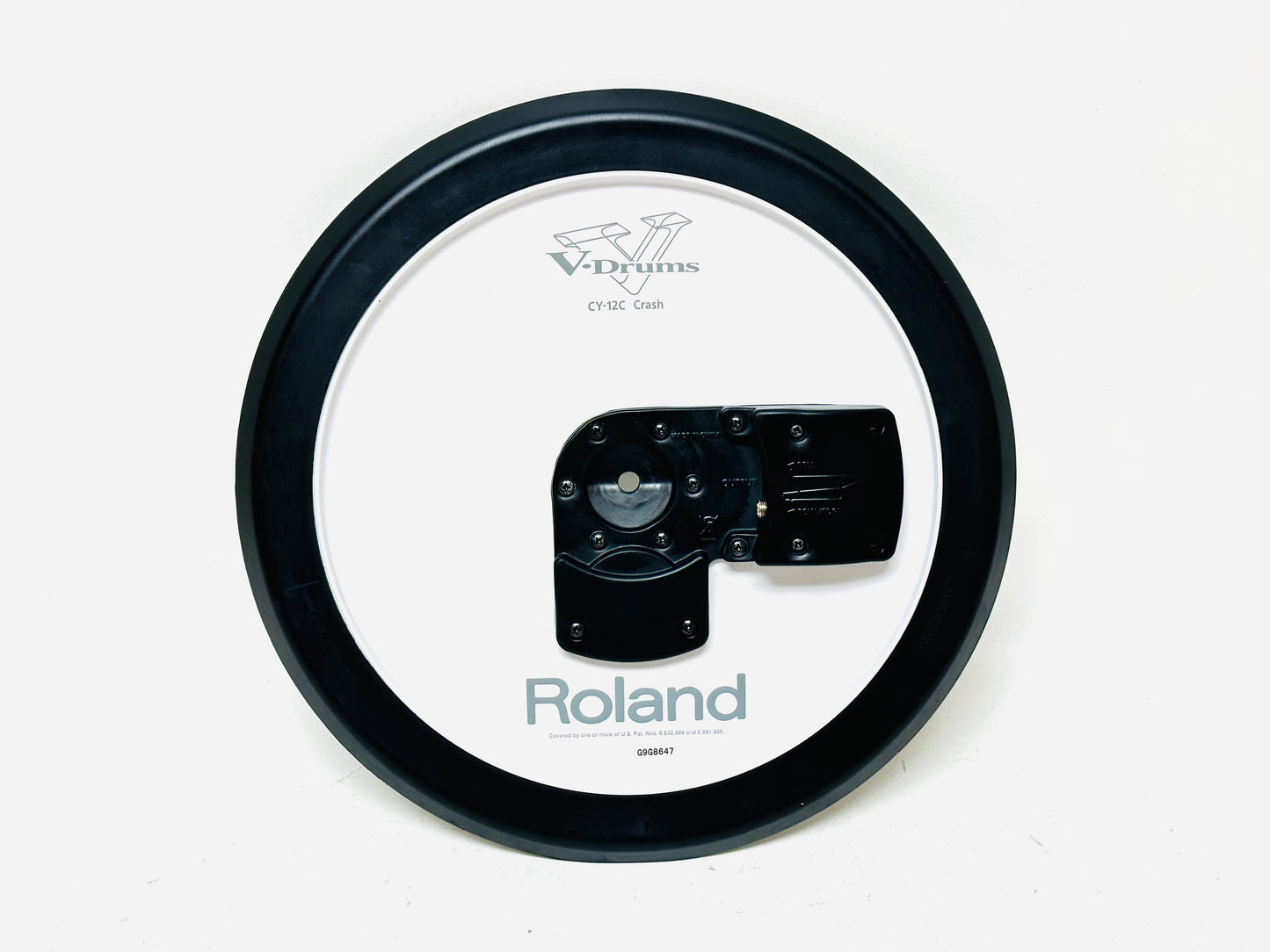 Set of Roland CY-13R ride white/CY12C crash white backs