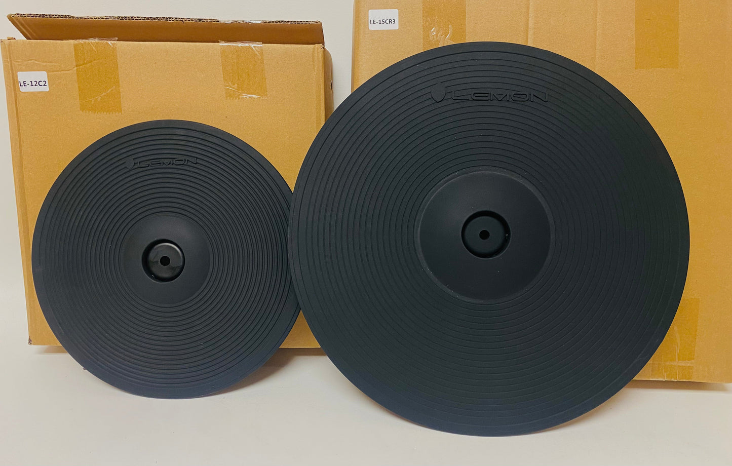 Set of Lemon 15” Triple Zone Ride and 12” Crash for Roland Alesis Kit