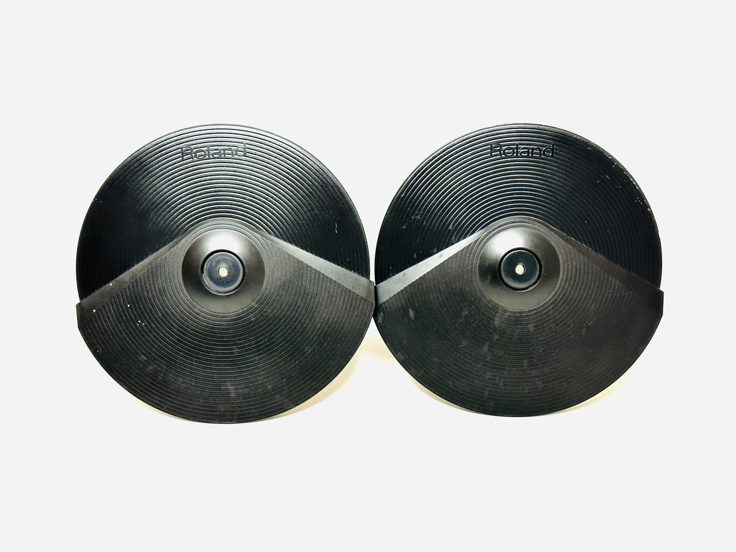 Pair of Roland CY-8 Crash Cymbal with Arm and Cable