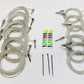 12 Clear Silver Transparent Trigger Cable Kit Wires Snake Cord For ROLAND Alesis MDS-25 30