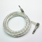 11 ft Silver Clear Transparent Dual Trigger Cable for Roland Alesis Drum