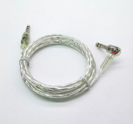 6ft Silver Clear Transparent Dual Trigger Cable for Roland Yamaha Alesis Drum