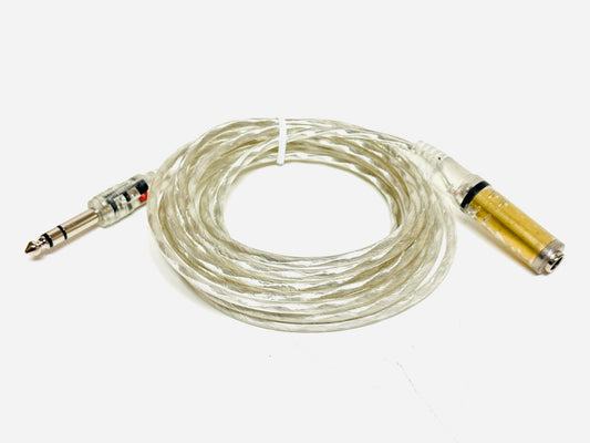 10ft Extension Transparent Silver Clear Dual Trigger Long Cable for Roland or Alesis Drum Pads Extender